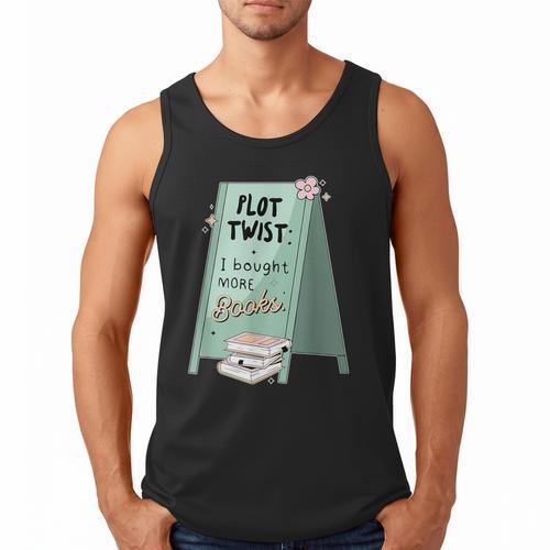 Plot Twist I Bought More Books Bookish Men Tank Top - Bookorys CA