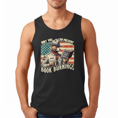 Only You Can Prevent Book Burnings Books Men Tank Top - Bookorys