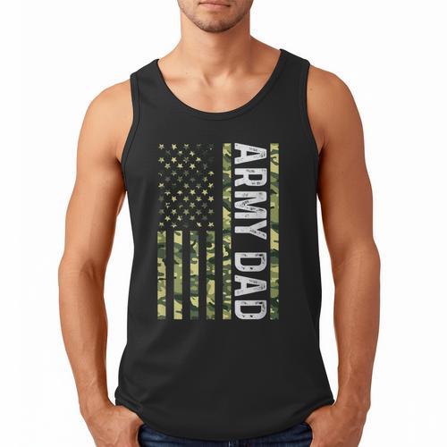 Proud Army Dad United States USA Flag For Father's Day Men Tank Top - Father's Day Fun