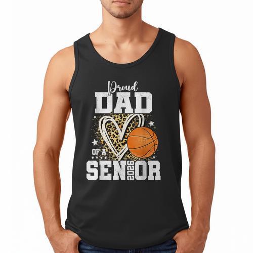 Proud Dad Of A 2026 Senior Basketball Graduation Leopard Men Tank Top - Father's Day Fun