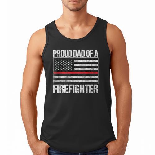 Proud Dad Of a Firefighter Fireman Parent Men Tank Top - Father's Day Fun