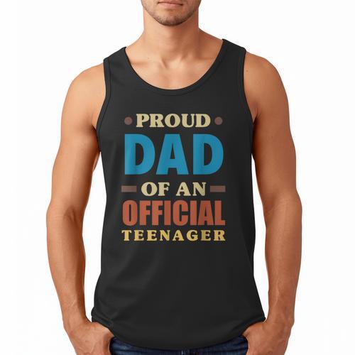 Proud Dad Of An Official Teenager 13th Birthday Family Men Tank Top - Father's Day Fun