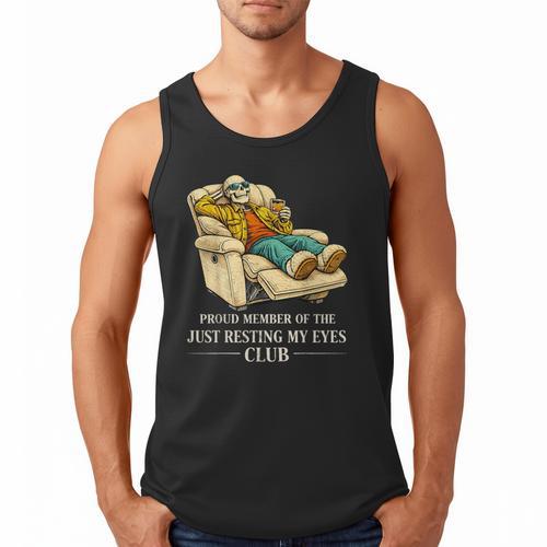 Proud Member Of The Just Resting My Eyes Club Dad Men Tank Top - Father's Day Fun