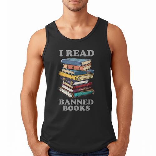 I Read Banned Books Bookworm Men Tank Top - Bookorys
