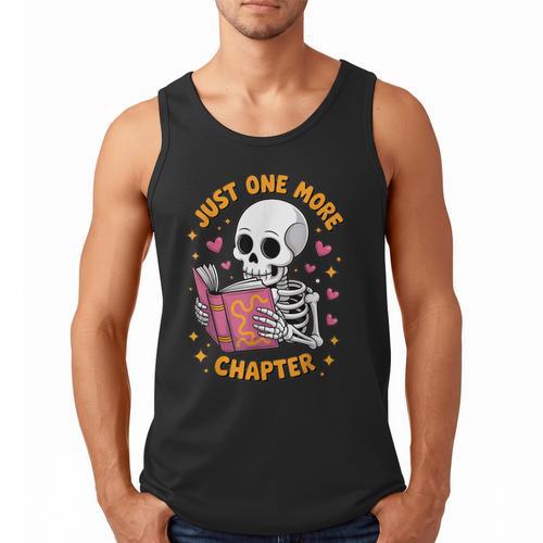 Read Books Lover Bookworm Cute Reading Just One More Chapter Men Tank Top - Bookorys