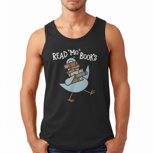 Read More Books Pigeon Book Lover Men Tank Top - Bookorys