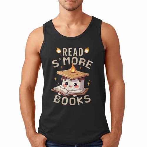 Read S'More Book Marshmallow Book Reading Lover Men Tank Top - Bookorys