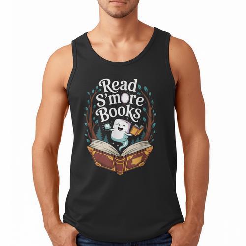 Read S'More Books Camping Outdoors Travel Campfire Men Tank Top - Bookorys CA