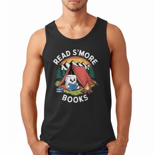 Read S'More Books Reading Camping Smores Kawaii S'Mores Men Tank Top - Bookorys DE