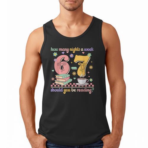 Reading 67 Teacher Six Seven Reading 6 7 Book Lover Men Tank Top - Bookorys