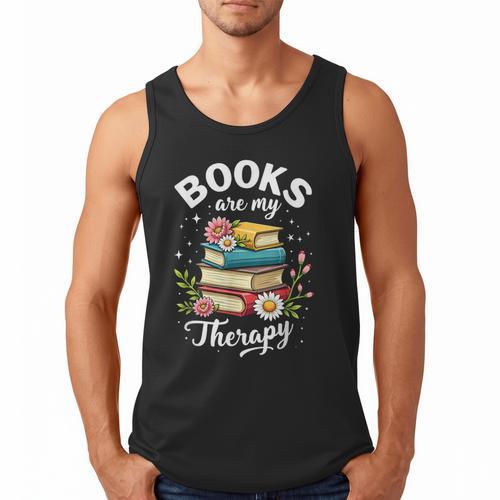 Reading Books Are My Therapy Men Tank Top - Bookorys AU