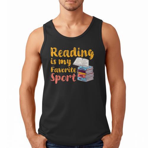 Reading Is My Favorite Sport Book Lovers Men Tank Top - Bookorys