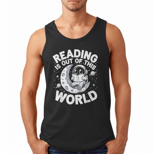 Reading Is Out Of This World Space Books Lover Men Tank Top - Bookorys
