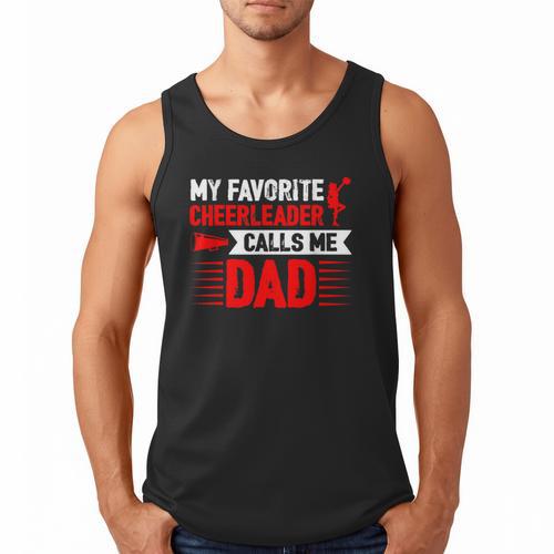 Red Cheer Dad Family Father Cheerleader Squad Men Tank Top - Father's Day Fun