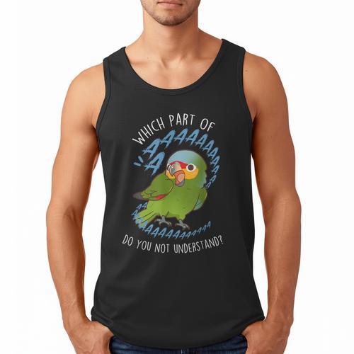 Red-Lored Amazon Parrot Aaaa Cute Pet Bird Mom Dad Men Tank Top - Father's Day Fun