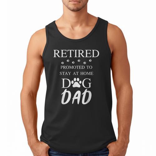 Retired Promoted To Stay At Home Dog Dad Men Tank Top - Father's Day Fun