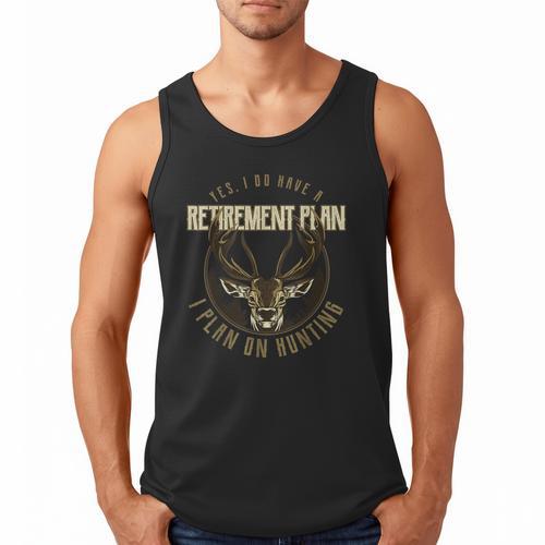Retirement Grandpa Hunting Deer Elk Retired Hunter Dad Men Tank Top - Father's Day Fun