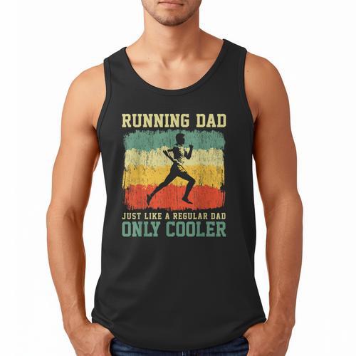 Retro Running Dad Runner Marathon Athlete Humor Outfit Men Tank Top - Father's Day Fun