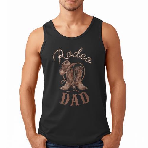 Rodeo Dad Western Cowboy Birthday Boy Family Matching Party Men Tank Top - Father's Day Fun