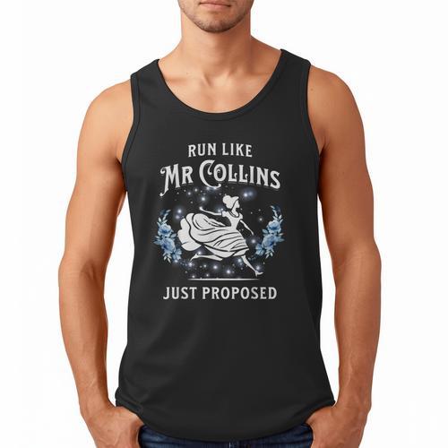 Run Like Mr Collins Just Proposed Books And Running Men Tank Top - Bookorys