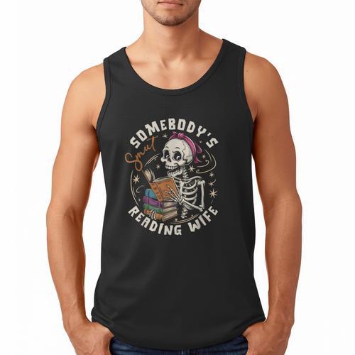 S Mut Book Spicy Romance Somebody's S Mut Reading Wife Men Tank Top - Bookorys