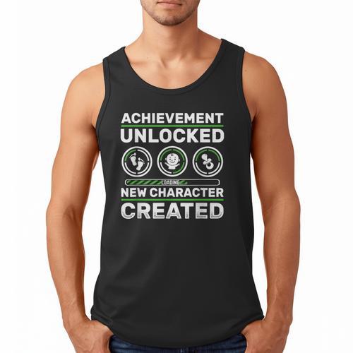 Schwangerschaft Verknden Geschenk Zocker New Character Created Pregnancy Announcement Dad Gamer Men Tank Top - Father's Day Fun