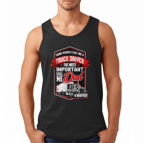 Semi Truck Driver For Truckers And Dads Small Men Tank Top - Father's Day Fun