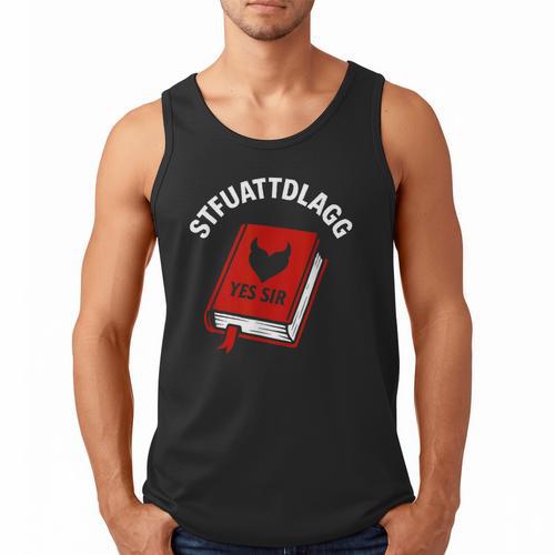 Sexy STFUATTDLAGG Yes Sir Reading Spicy Good Book Love Heart Men Tank Top - Bookorys