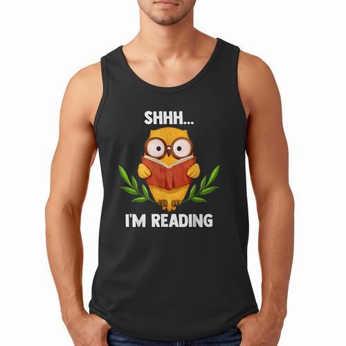 Shhh I'm Reading World Book Day Costume 2026 Kids Men Tank Top - Bookorys