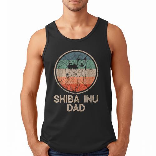Shiba Inu Dog Vintage Shiba Inu Dad Men Women Men Tank Top - Father's Day Fun