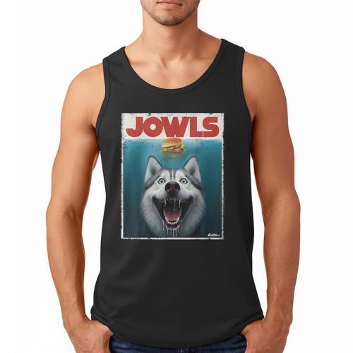 Siberian Husky Jowls Sled Dog Mom Top Alaskan Dog Dad Men Tank Top - Father's Day Fun