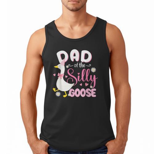 Silly Dad Goose Dad 1st Birthday Family Matching Party Men Tank Top - Father's Day Fun