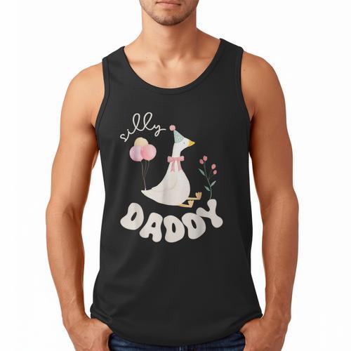 Silly Daddy Silly Goose Dad Birthday Family Matching Party Men Tank Top - Father's Day Fun
