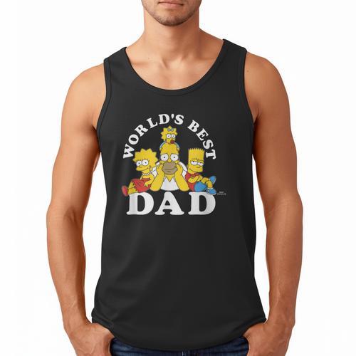 The Simpsons World's Best Dad Father's Day Group V2 Small Men Tank Top - Father's Day Fun