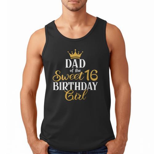 Sixteen Squad Bday Party Dad Of Sweet 16th Birthday Queen Men Tank Top - Father's Day Fun