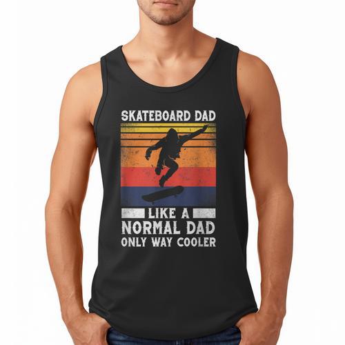 Skateboard Like A Normal Dad Vintage 80S 90S Retro Men Tank Top - Father's Day Fun