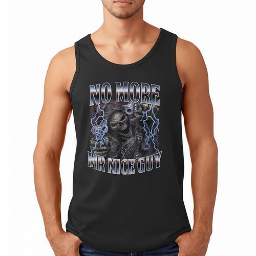 Skeleton No More Mr Nice Guy Meme Men Dad Papa Men Tank Top - Father's Day Fun