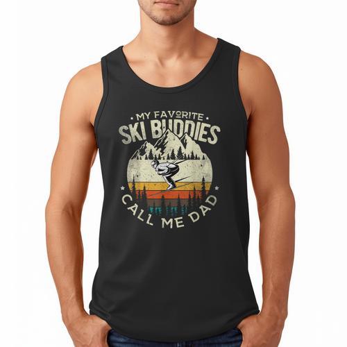 Skier Dad Ski Dad My Favorite Ski Buddies Call Me Dad Ski Men Tank Top - Father's Day Fun