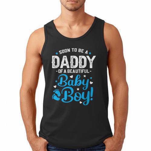 Soon To Be A Daddy Of A Baby Boy New Dad Expecting Father Men Tank Top - Father's Day Fun