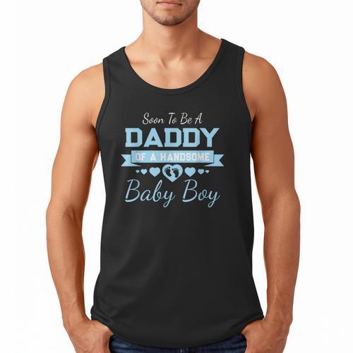 Soon To Be A Daddy Of a Handsome Baby Boy Announcement Men Tank Top - Father's Day Fun