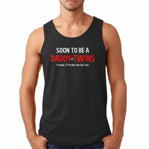 Soon To Be A Daddy Of Twins Expecting Father Men Tank Top - Father's Day Fun