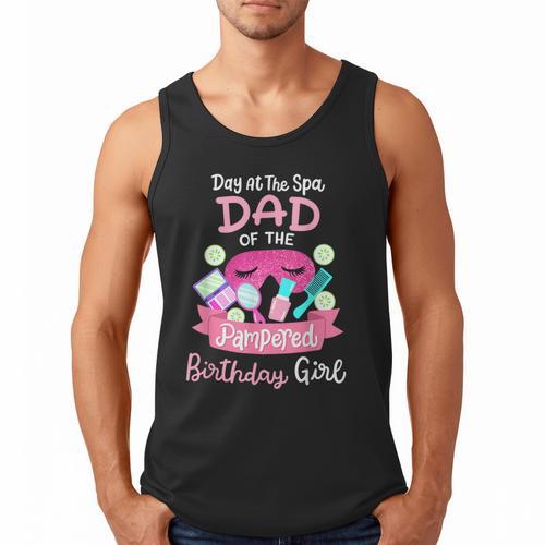 Spa Birthday Party Dad Of The Pampered Bday Girl Family Men Tank Top - Father's Day Fun