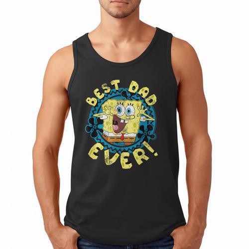 Spongebob Squarepants Father's Day Best Dad Ever Men Tank Top - Father's Day Fun