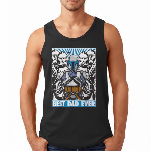 Star Wars Father's Day Jango Fett Best Dad Ever Men Tank Top - Father's Day Fun