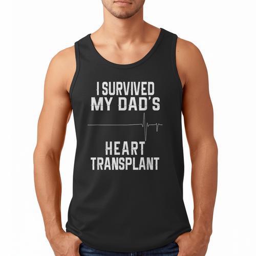 I Survived My Dad's Heart Transplant Men Tank Top - Father's Day Fun