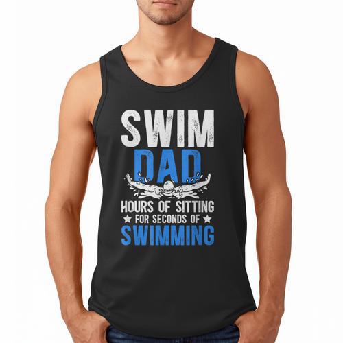 Swim Dad Swimming Dad Of A Swimmer Dad Swim Father Men Tank Top - Father's Day Fun