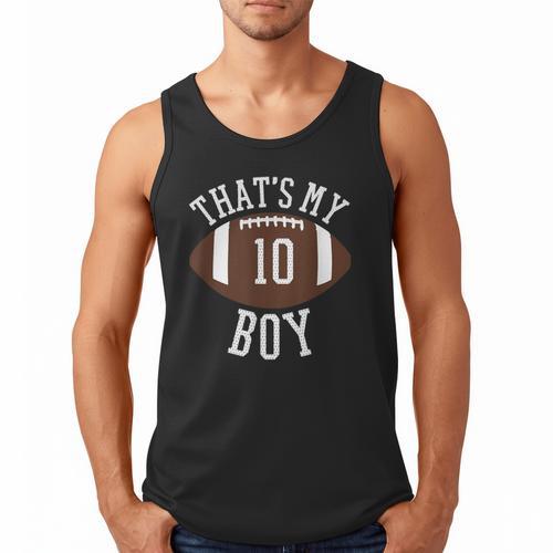 That's My Boy 10 Football Number 10 Jersey Football Mom Dad Men Tank Top - Father's Day Fun