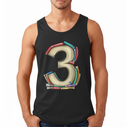 Toddler 3rd Birthday Books Themed 3 Year Old Boys Kids Girls Men Tank Top - Bookorys CA