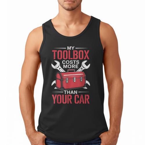 My Toolbox Costs More Than Your Car Mechanic Dad Rrepair Guy Men Tank Top - Father's Day Fun