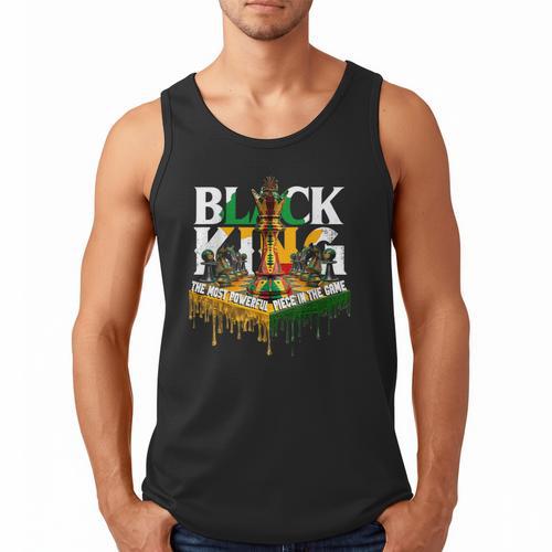 History I Am Black Man King Dad Melanin Men Women Men Tank Top - Father's Day Fun